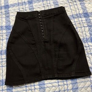 47. Zara Black Denim Skirt